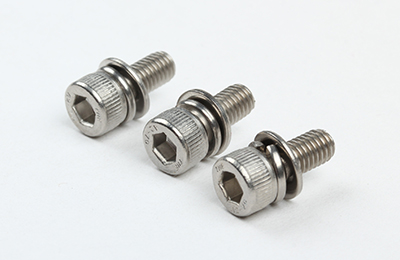 不銹鋼 內(nèi)六角圓柱頭（滾花）帶平、彈墊組合螺釘 DIN912三組合